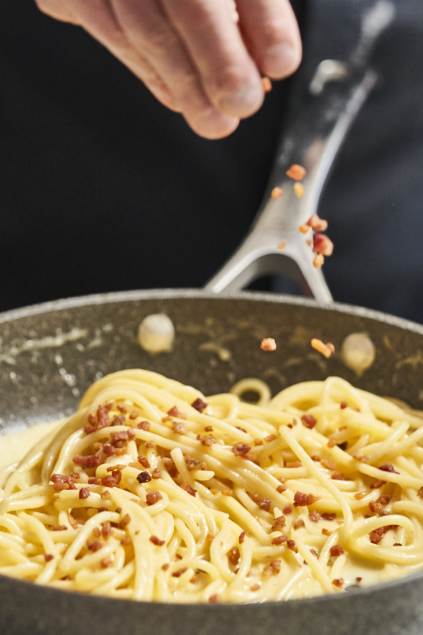Guanciale für Spaghetti Carbonara