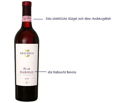 doc_araldica_barolo Der DOC-Wein Araldica Barolo.