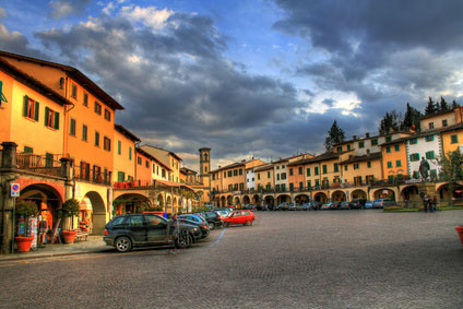 chianti greve piazza Der Marktplatz in Greve