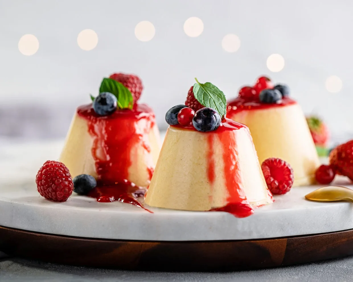 Rezept: beste vegetarische Panna Cotta mit Beeren