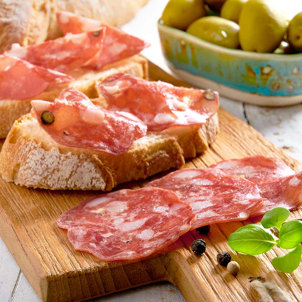 Salami vom schwarzen Schwein - Aufschnitt