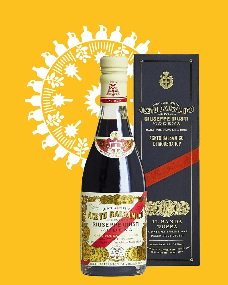 Banda Rossa - Aceto Balsamico di Modena – serviert auf einem Teller