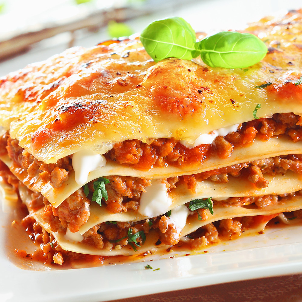Frische Lasagneplatten  