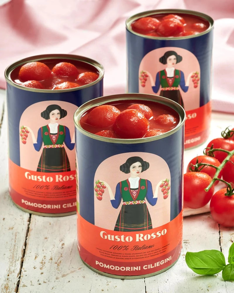 Tomates cerises - 100% italiennes - lot de 3 Kirschtomaten - 3er Set – ansprechend in Szene gesetzt