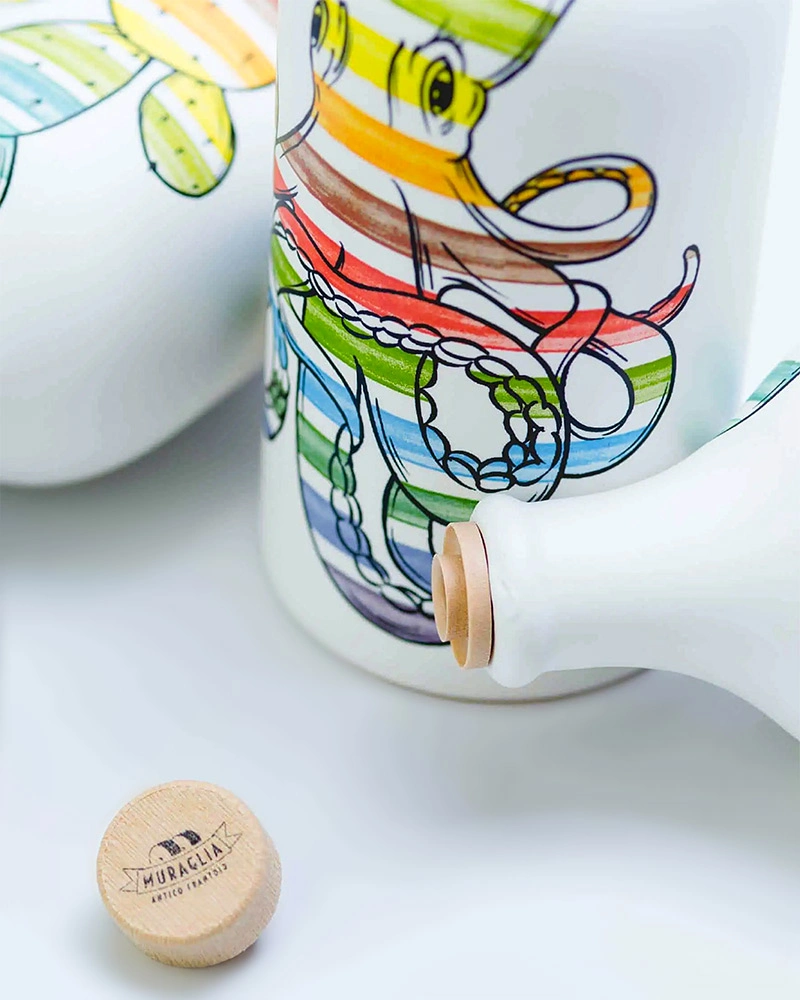 Muraglia Olivenöl - Tintenfisch Keramikflasche