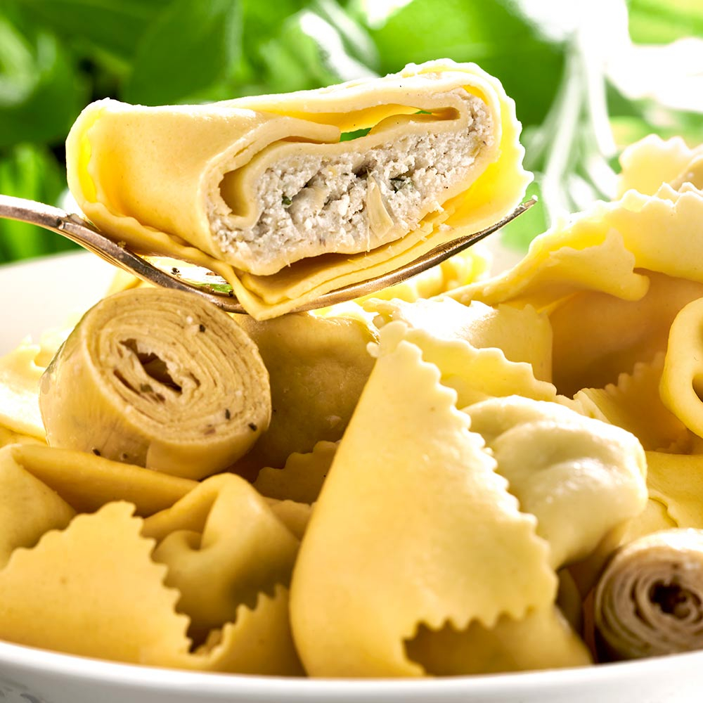 Tortelloni mit Artischockenherzen