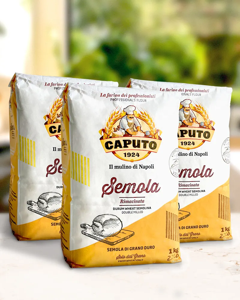 Caputo Semoule de blé dur - 3x1kg Caputo Hartweizengriess Semola Set 3x1 kg