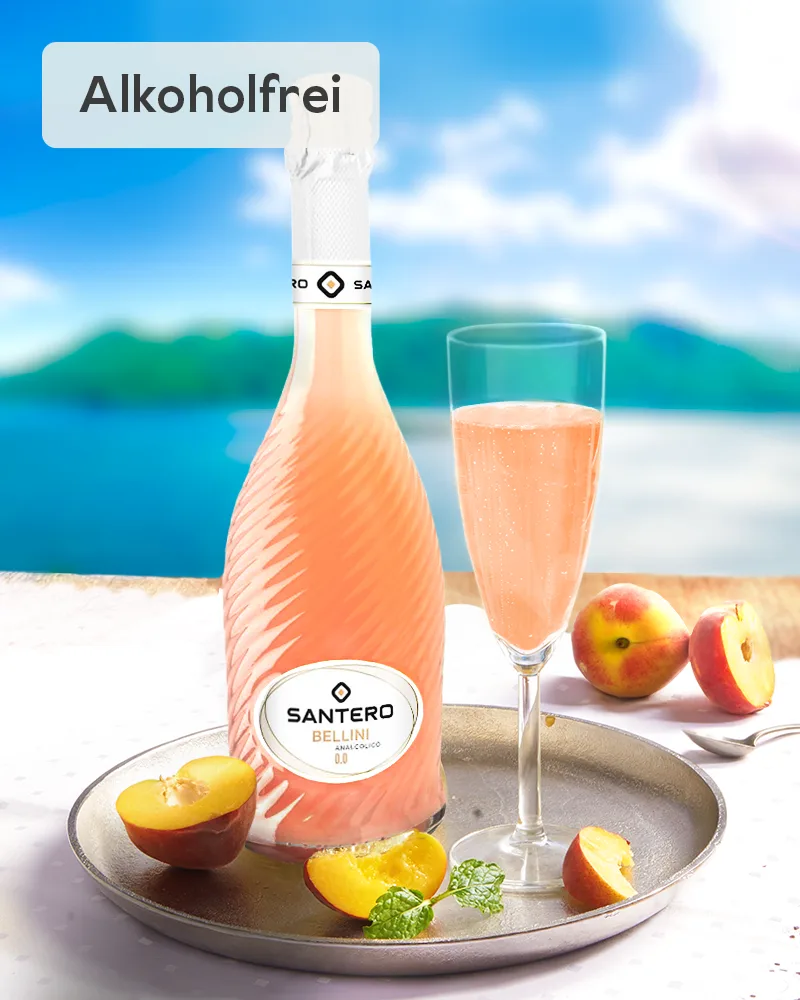 Bellini - alkoholfreier Pfirsichcocktail
